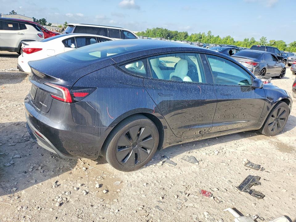 2024 Tesla Model 3 VIN 5YJ3E1EB9RF806576 COPART salvage auction — SIDE, TX - SALVAGE VEHICLE TITLE, sold $12,900 on 2026-07-17 (photo 3)