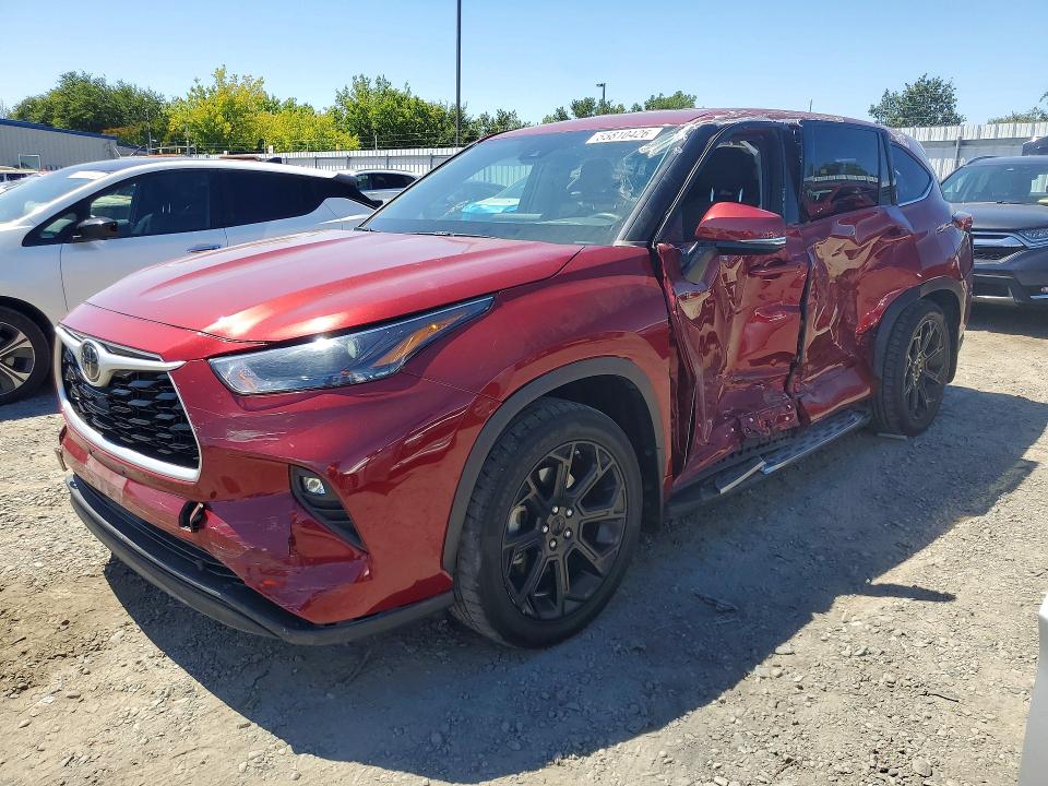 2022 Toyota Highlander VIN 5TDZZRAH4NS556662 COPART salvage auction — SIDE, CA - SALVAGE CERTIFICATE, sold $8,500 on 2026-07-21 (photo 1)