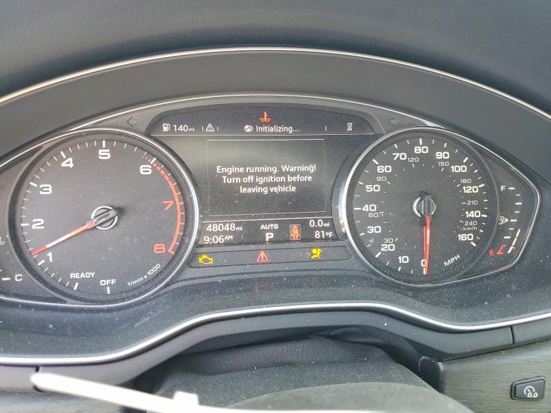 2019 Audi A4 VIN WAUGMAF44KA109820 COPART salvage auction — FRONT END, Ca - Salvage Certificate, sold $5,800 on 2026-07-29 (photo 9)