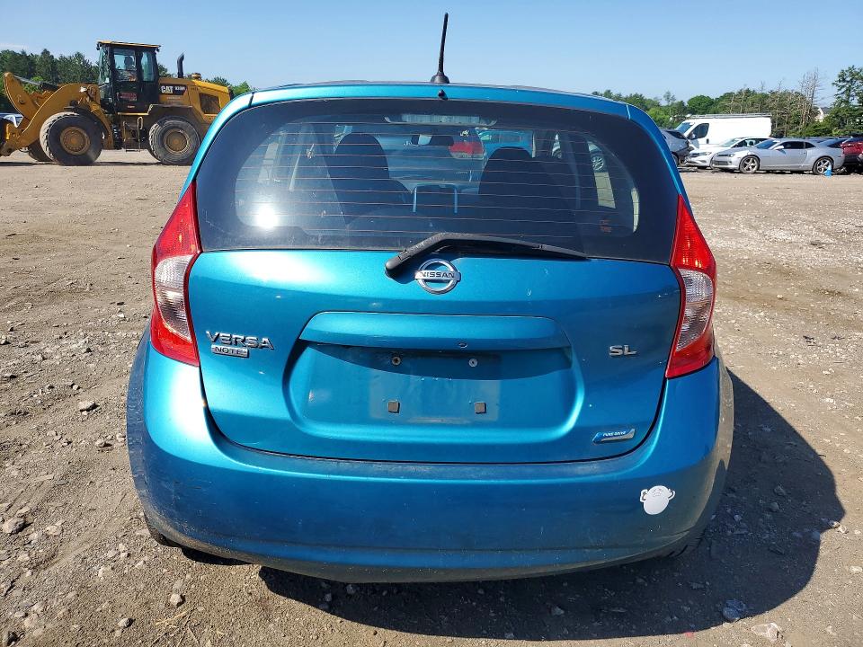 2014 Nissan Versa VIN 3N1CE2CP0EL403945 COPART salvage auction — WATER/FLOOD, Md - Cert Of Salvage-Flood Damage, sold $550 on 2026-07-06 (photo 6)