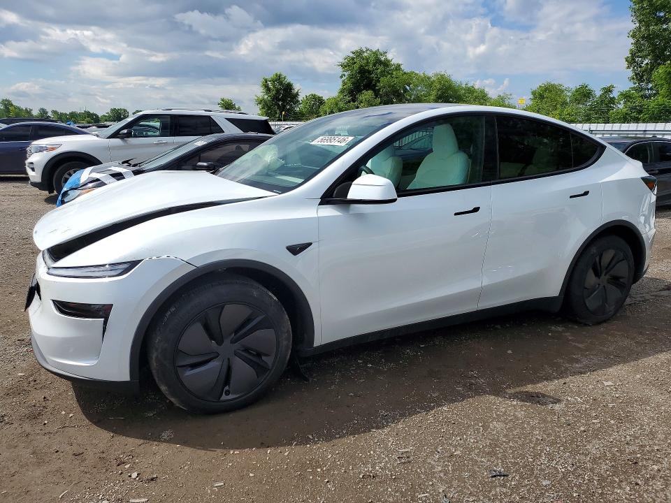 2026 Tesla Model y VIN XP7YGDEE2TB837086 COPART salvage auction — FRONT END, ON - PERMIT SALVAGE, sold $31,500 on 2026-08-18 (photo 1)