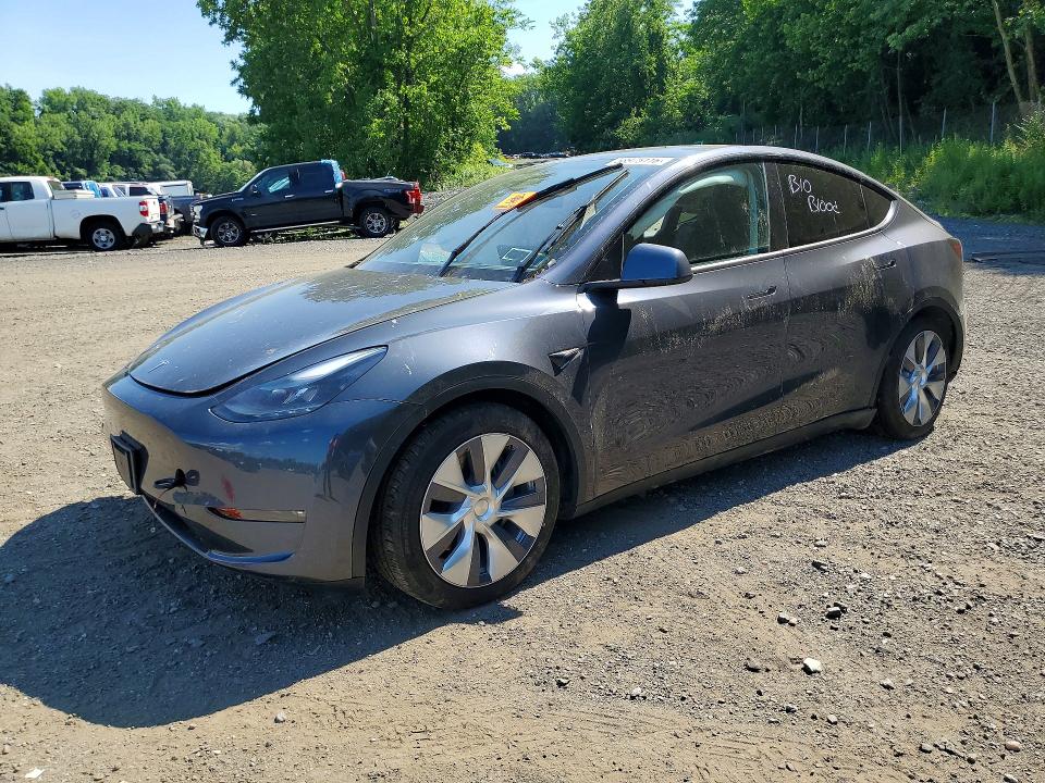 2023 Tesla Model y VIN 7SAYGAEE5PF932668 COPART salvage auction — FRONT END, NY - MV-907A SALVAGE CERTIFICATE, sold $9,300 on 2026-07-28 (photo 1)