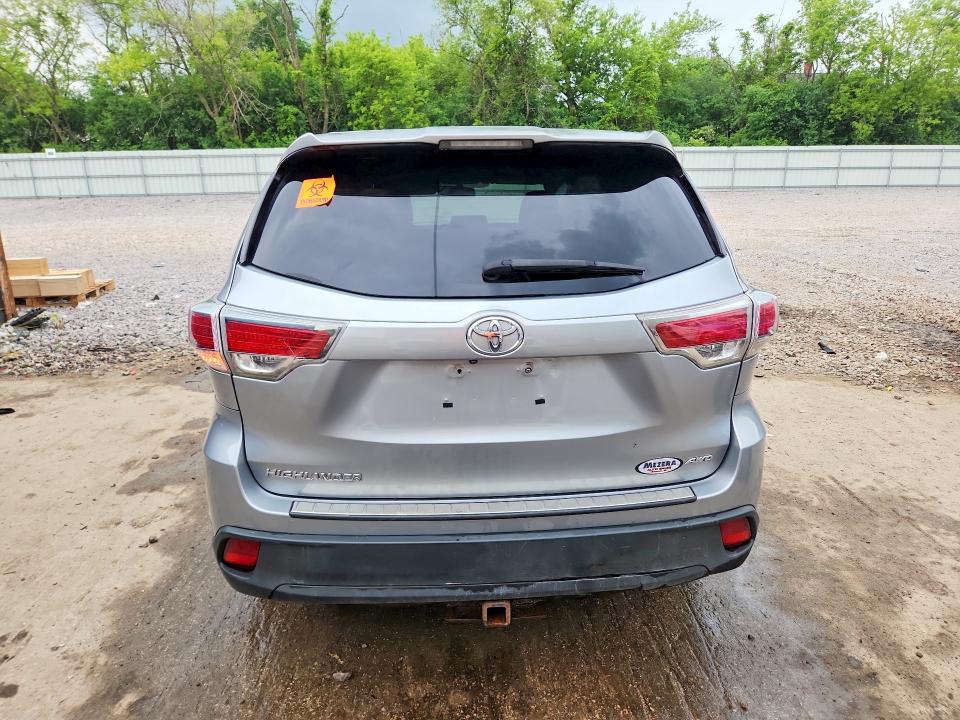 2016 Toyota Highlander VIN 5TDBKRFH1GS310704 COPART salvage auction — FRONT END, Wi - Junked Vehicle Bill Of Sale, sold $2,400 on 2026-07-13 (photo 6)