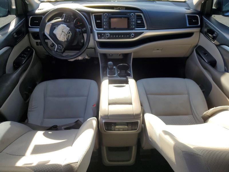 2016 Toyota Highlander VIN 5TDZKRFH5GS166928 COPART salvage auction — FRONT END, FL - CERT OF TITLE SLVG REBUILDABLE, sold $2,600 on 2026-07-02 (photo 8)