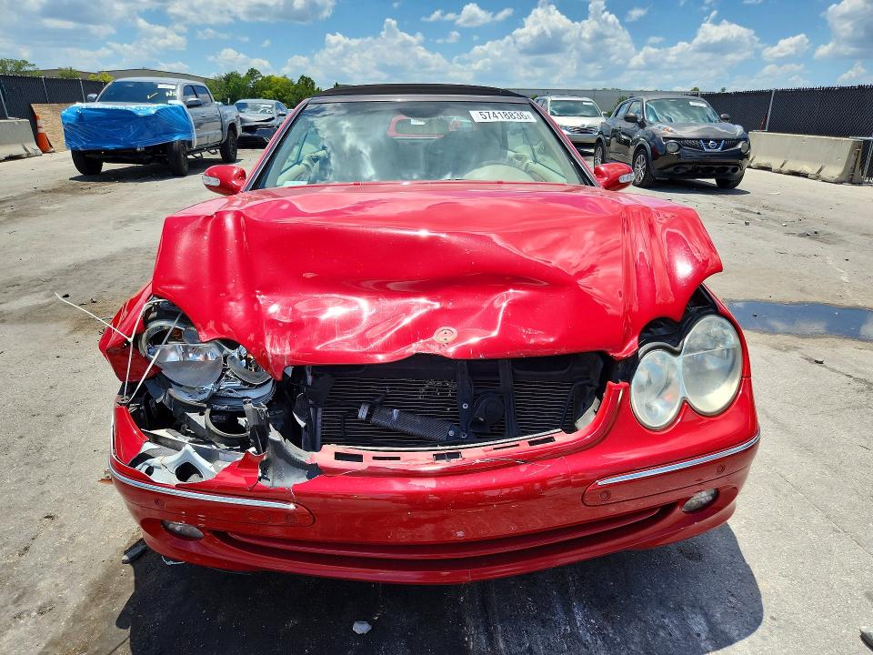 2005 Mercedes-benz Clk-class VIN WDBTK65G15T053889 COPART salvage auction — FRONT END, Fl - Cert Of Title Slvg Rebuildable, sold $375 on 2026-07-30 (photo 5)
