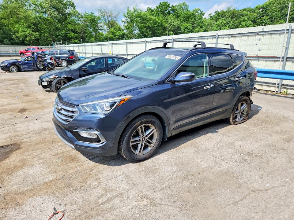 2018 Hyundai Santa fe VIN 5NMZUDLB2JH100991 COPART salvage auction — REAR END, Pa - Certificate Of Salvage, sold $3,450 on 2026-07-02 (photo 1)