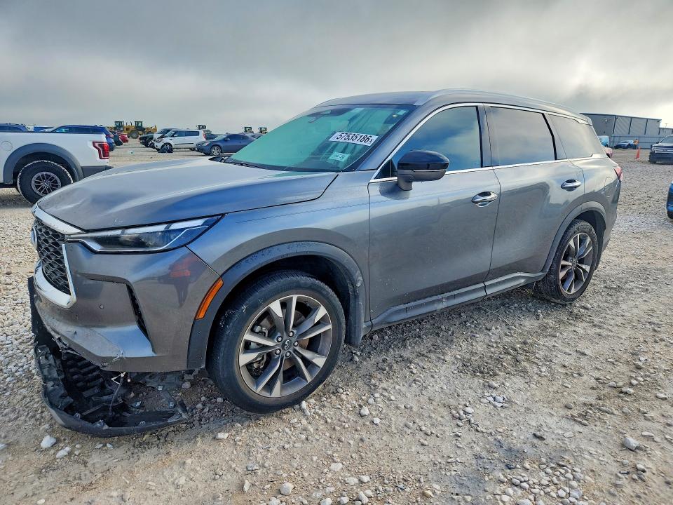 2022 Infiniti VIN 5N1DL1FR7NC333821 COPART salvage auction — FRONT END, Tx - Salvage Vehicle Title, sold $10,500 on 2026-07-02 (photo 1)