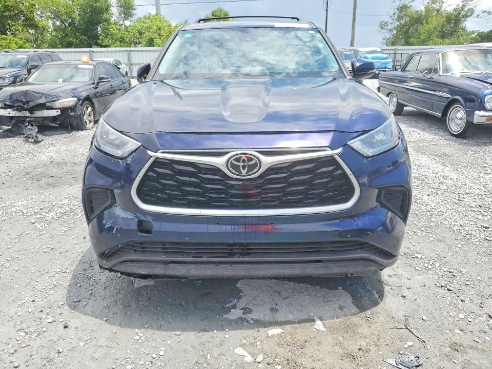 2020 Toyota Highlander VIN 5TDCZRAH1LS005172 COPART salvage auction — FRONT END, Fl - Certificate Of Title, sold $14,200 on 2026-07-03 (photo 5)