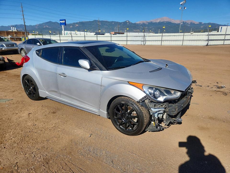 2015 Hyundai Veloster VIN KMHTC6AE8FU227466 COPART salvage auction — FRONT END, Id - Salvage Certificate Of Title, sold $475 on 2026-09-02 (photo 4)