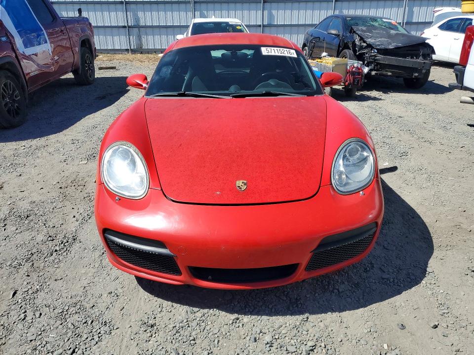 2007 Porsche Cayman VIN WP0AB29877U781671 COPART salvage auction — NORMAL WEAR, Fl - Dis/Dlr/Exp Only Clean Title, sold $7,800 on 2026-07-28 (photo 5)