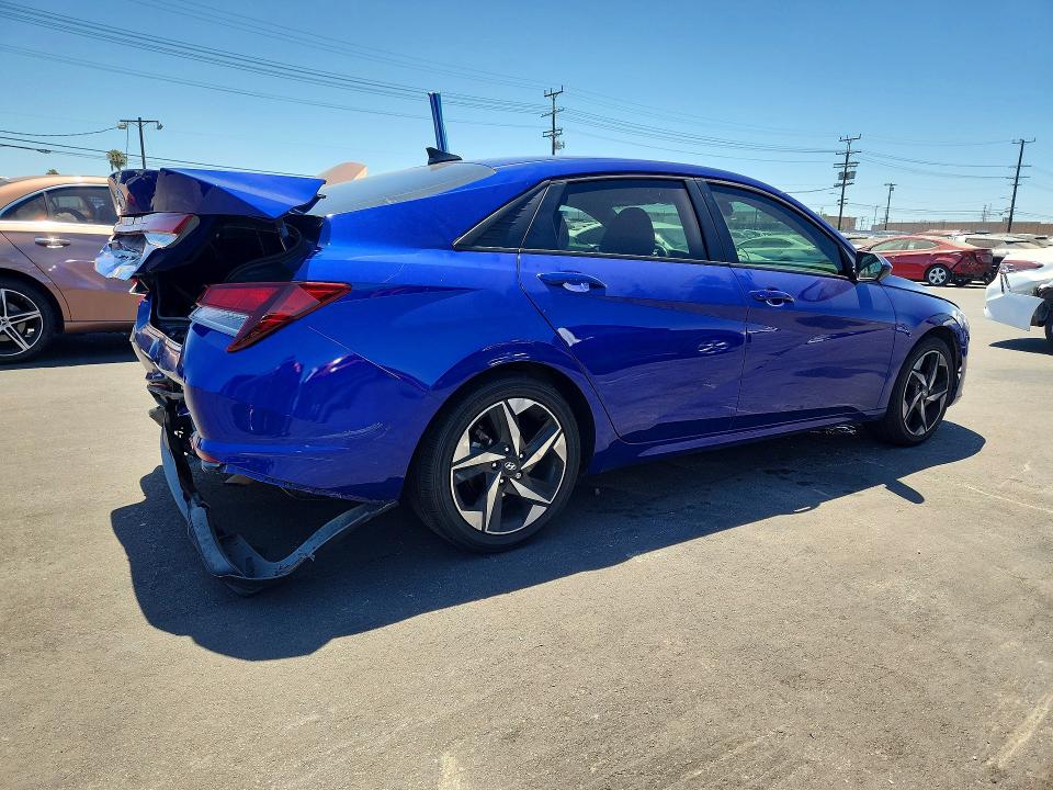 2023 Hyundai Elantra VIN KMHLS4AGXPU411351 COPART salvage auction — REAR END, Ca - Salvage Certificate, sold $2,850 on 2026-07-13 (photo 3)