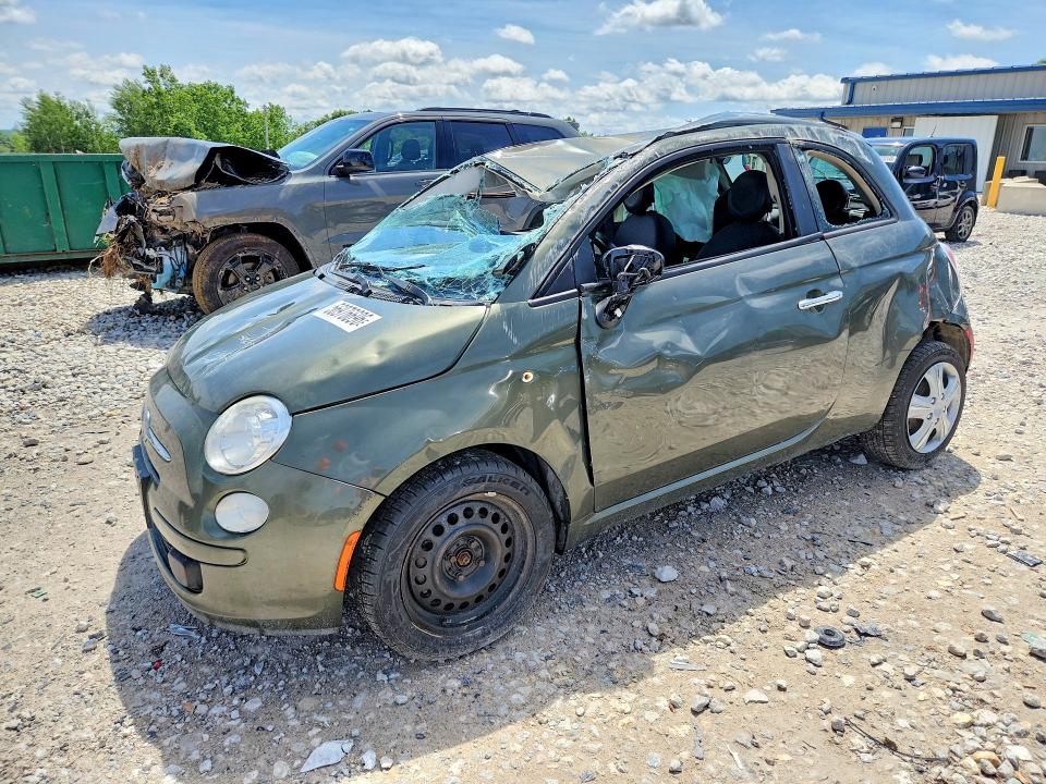 2012 Fiat 500 VIN 3C3CFFAR0CT254511 COPART salvage auction — ROLLOVER, Mi - Certificate Of Title, sold $450 on 2026-08-13 (photo 1)