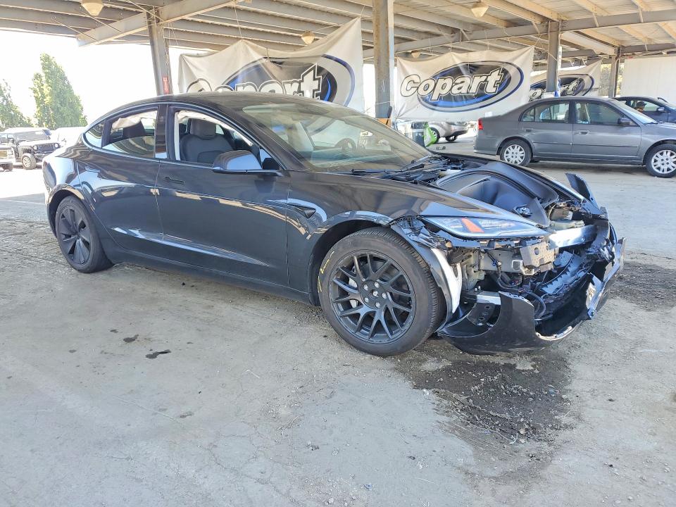 2024 Tesla VIN 5YJ3E1EB8RF730171 COPART salvage auction — FRONT END, Ca - Salvage Certificate, sold $13,400 on 2026-07-09 (photo 4)