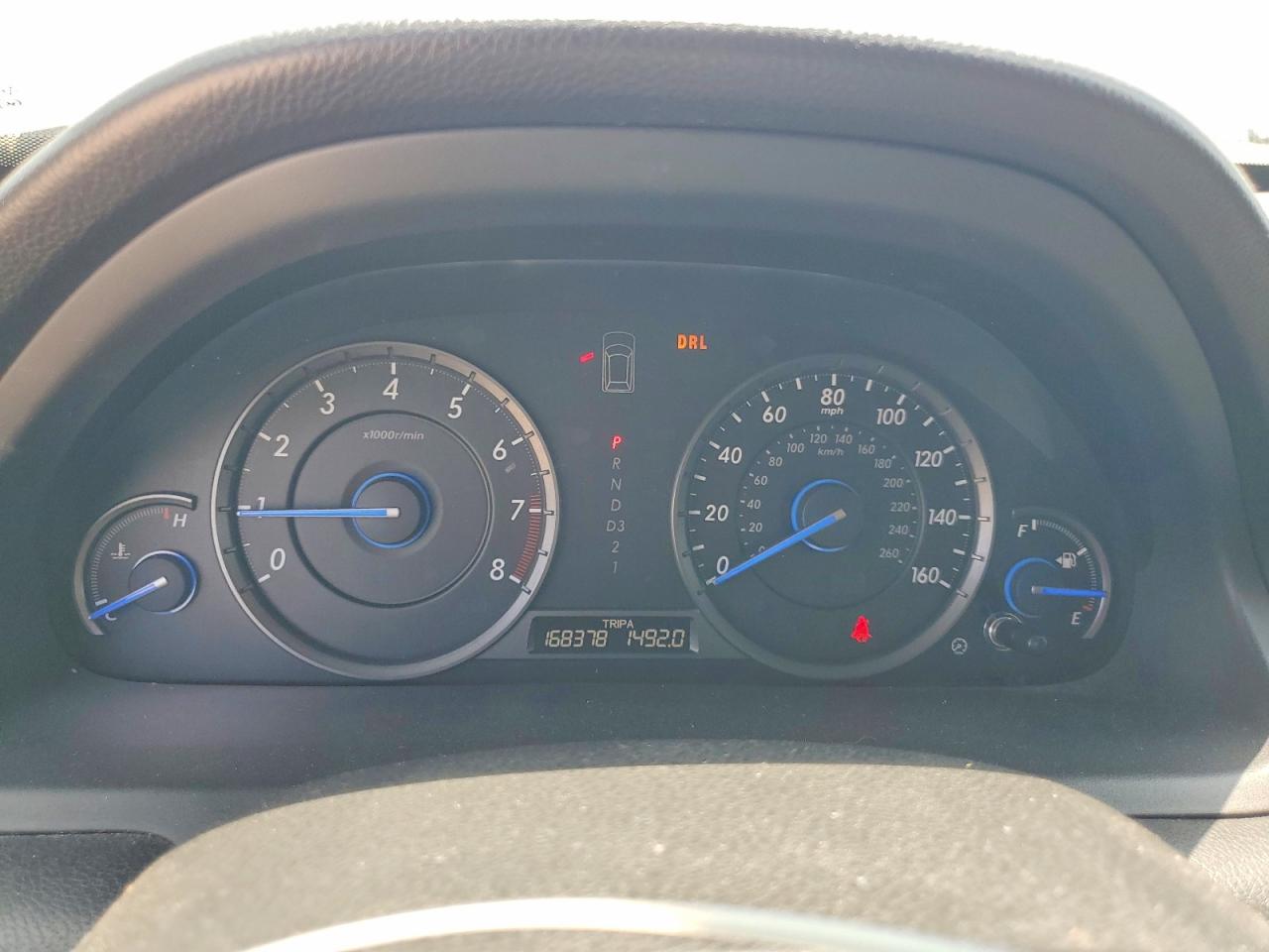 2012 Honda Crosstour VIN 5J6TF1H52CL000662 COPART salvage auction — Front End, TX - SALVAGE VEHICLE TITLE (P), sold $875 on 2026-07-09 (photo 9)