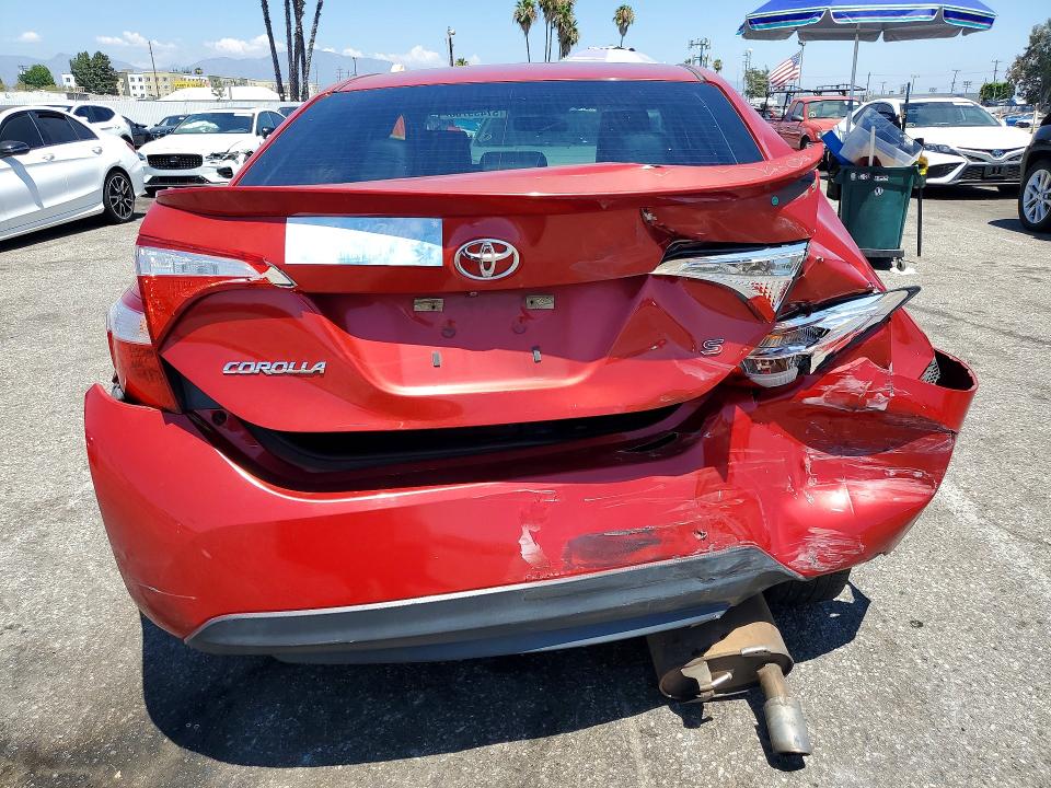 2015 Toyota VIN 5YFBURHE2FP309288 COPART salvage auction — REAR END, Ca - Salvage Certificate, sold $2,150 on 2026-07-28 (photo 6)