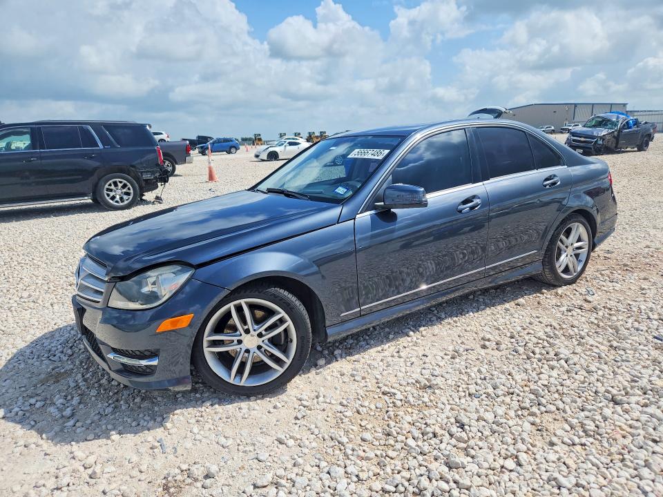 2013 Mercedes-benz C-klasse VIN WDDGF4HBXDA831618 COPART salvage auction — FRONT END, TX - SALVAGE VEHICLE TITLE, sold $1,600 on 2026-07-30 (photo 1)