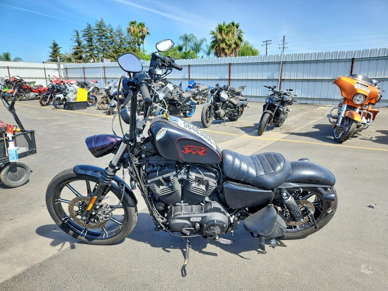 2017 Harley-Davidson XL883 VIN 1HD4LE217HC401503 COPART salvage auction — Side, CA - SALVAGE CERTIFICATE, sold $2,750 on 2026-07-09 (photo 3)