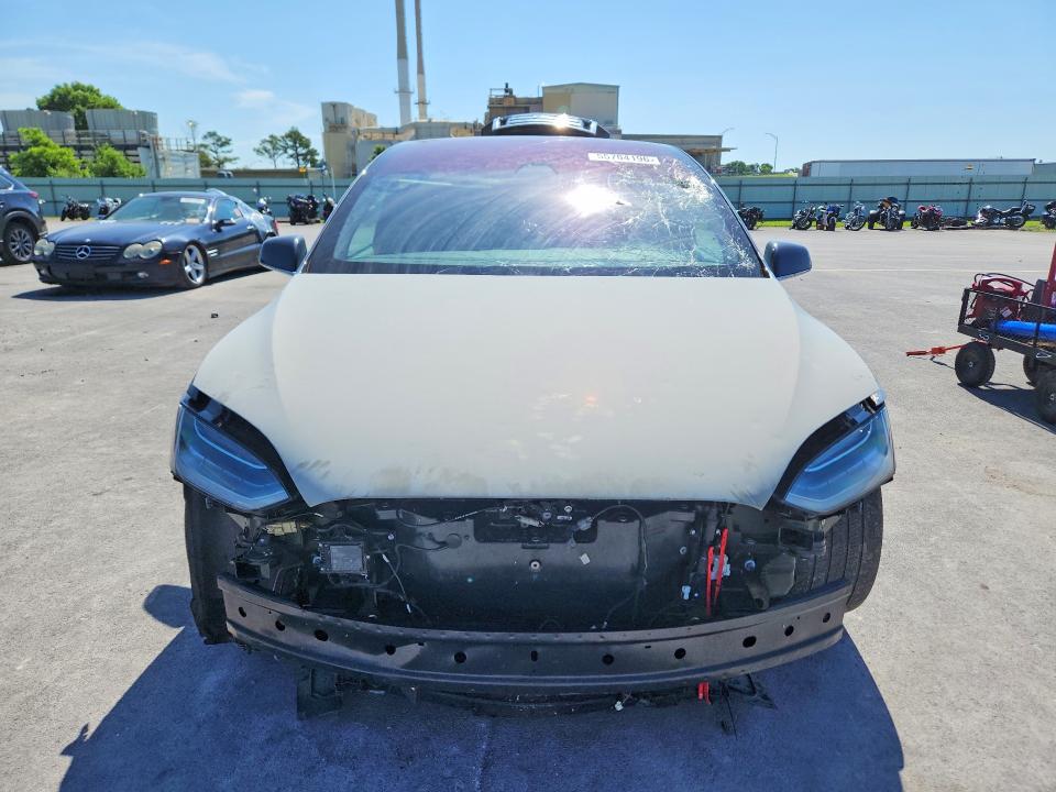 2018 Tesla Model x VIN 5YJXCAE20JF112872 COPART salvage auction — FRONT END, Tx - Salvage Vehicle Title, sold $6,600 on 2026-07-08 (photo 5)