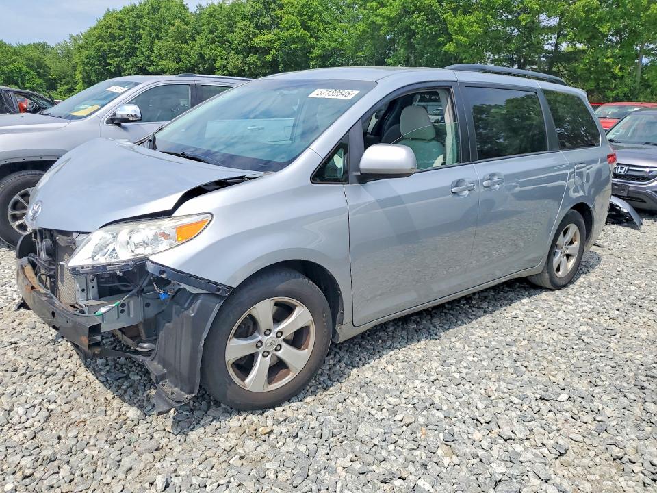 2014 Toyota Sienna VIN 5TDKK3DC9ES518072 COPART salvage auction — FRONT END, Ma - Cert Of Title-Reconstrctd Coll, sold $3,000 on 2026-07-06 (photo 1)