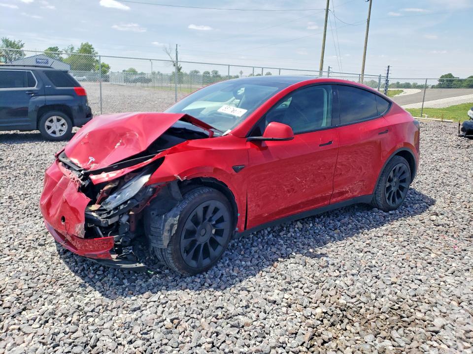 2023 Tesla Model y VIN 7SAYGDEE2PF766482 COPART salvage auction — FRONT END, In - Cert Of Title-Salvage Title, sold $7,500 on 2026-07-28 (photo 1)
