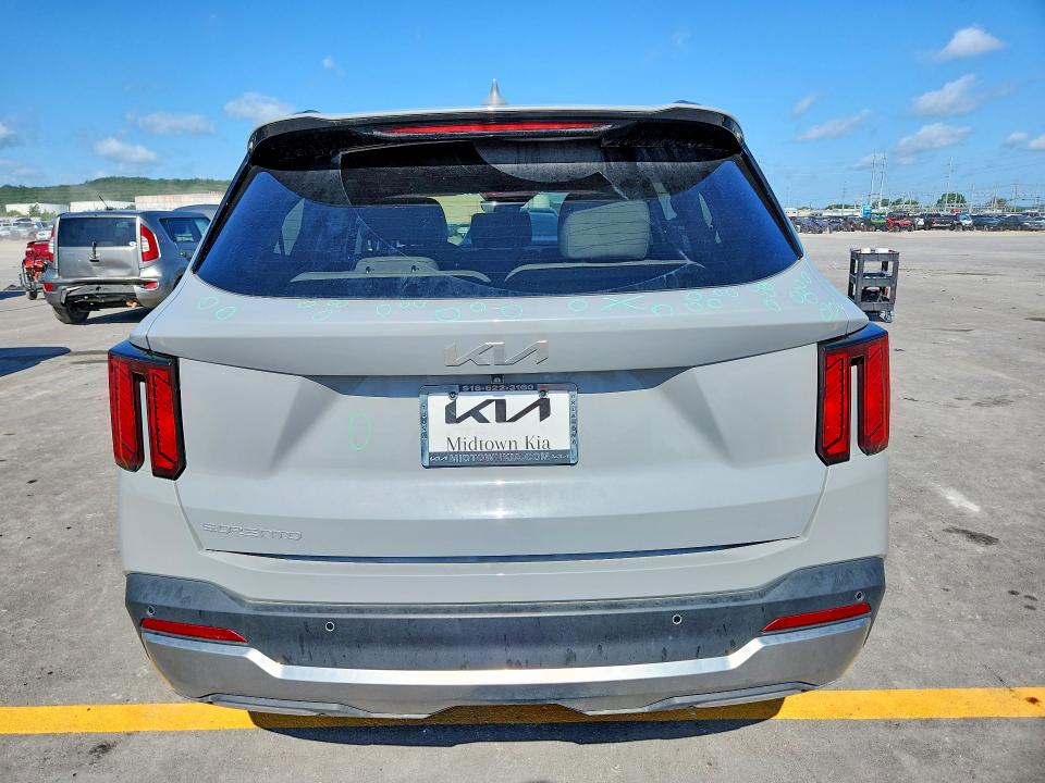 2025 Kia Sorento VIN 5XYRL4JCXSG314296 COPART salvage auction — HAIL, Ok - Cert Of Title-Salvage, sold $13,300 on 2026-07-15 (photo 6)