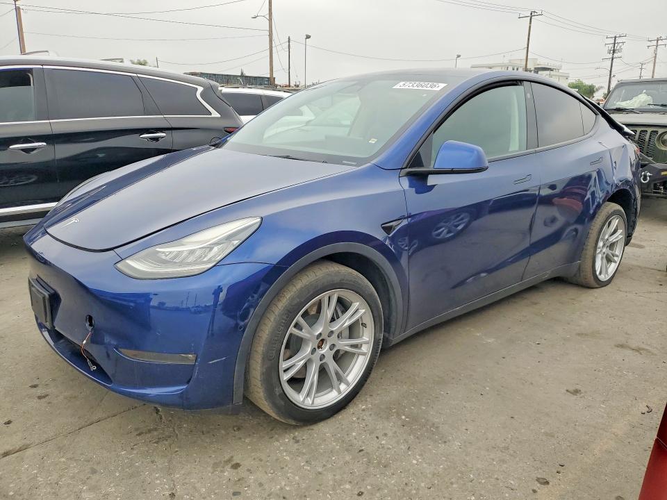 2022 Tesla Model y VIN 7SAYGDEEXNF429524 COPART salvage auction — REAR END, Ca - Salvage Certificate, sold $12,000 on 2026-07-27 (photo 1)