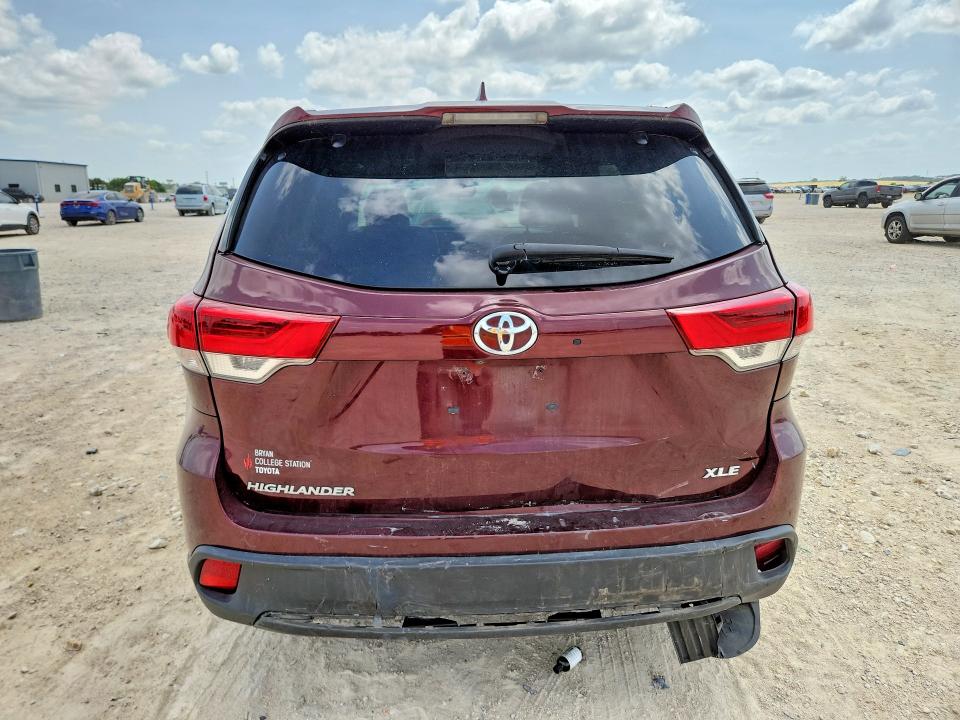 2018 Toyota VIN 5TDKZRFH7JS266906 COPART salvage auction — REAR END, Tx - Salvage Vehicle Title, sold $8,800 on 2026-07-16 (photo 6)