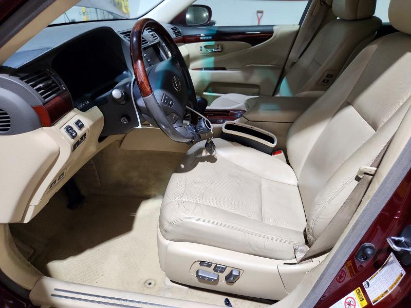 2009 Lexus Ls 460 VIN JTHBL46F895087552 COPART salvage auction — FRONT END, Fl - Cert Of Title Slvg Rebuildable, sold $525 on 2026-07-02 (photo 7)