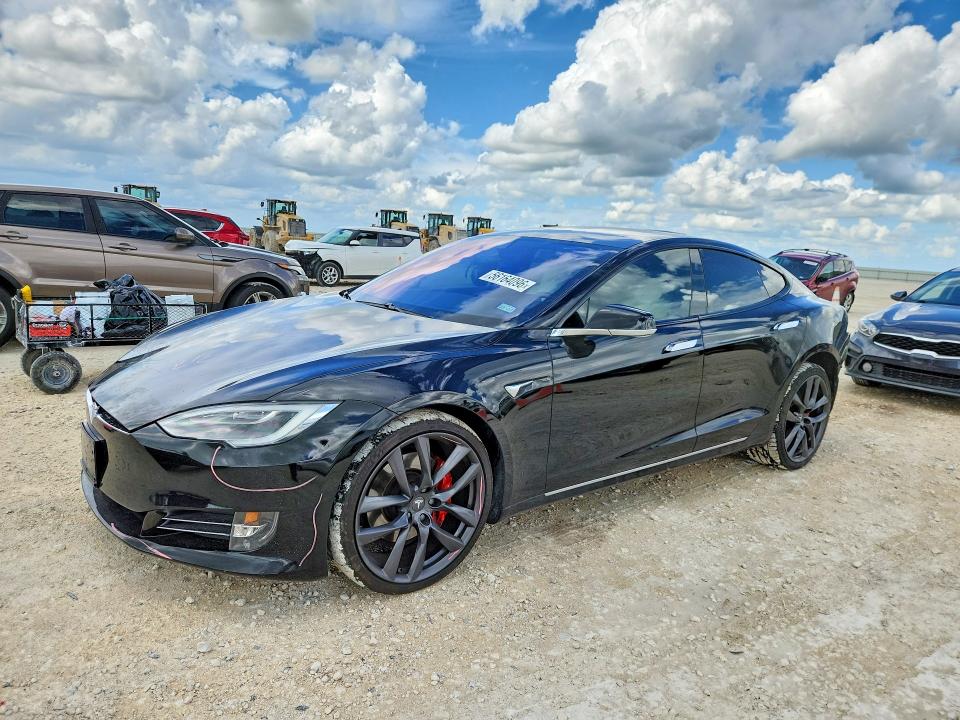 2020 Tesla Model s VIN 5YJSA1E41LF351058 COPART salvage auction — REAR END, Tx - Salvage Vehicle Title, sold $7,400 on 2026-07-30 (photo 1)