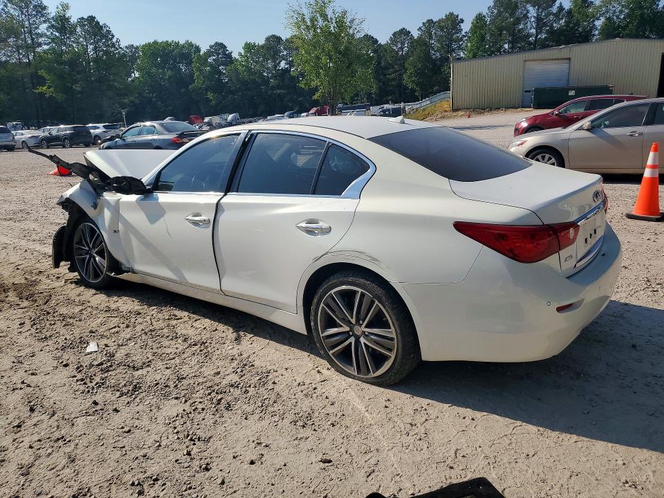 2014 Infiniti Q50 VIN JN1BV7AR7EM701881 COPART salvage auction — FRONT END, NC - SALVAGE CERTIFICATE OF TITLE, sold $475 on 2026-07-24 (photo 2)