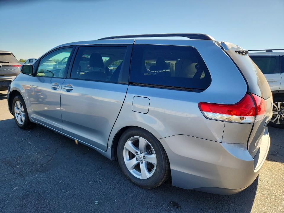 2014 Toyota Sienna VIN 5TDKK3DC3ES495971 COPART salvage auction — REAR END, Ca - Salvage Certificate, sold $2,100 on 2026-07-13 (photo 2)