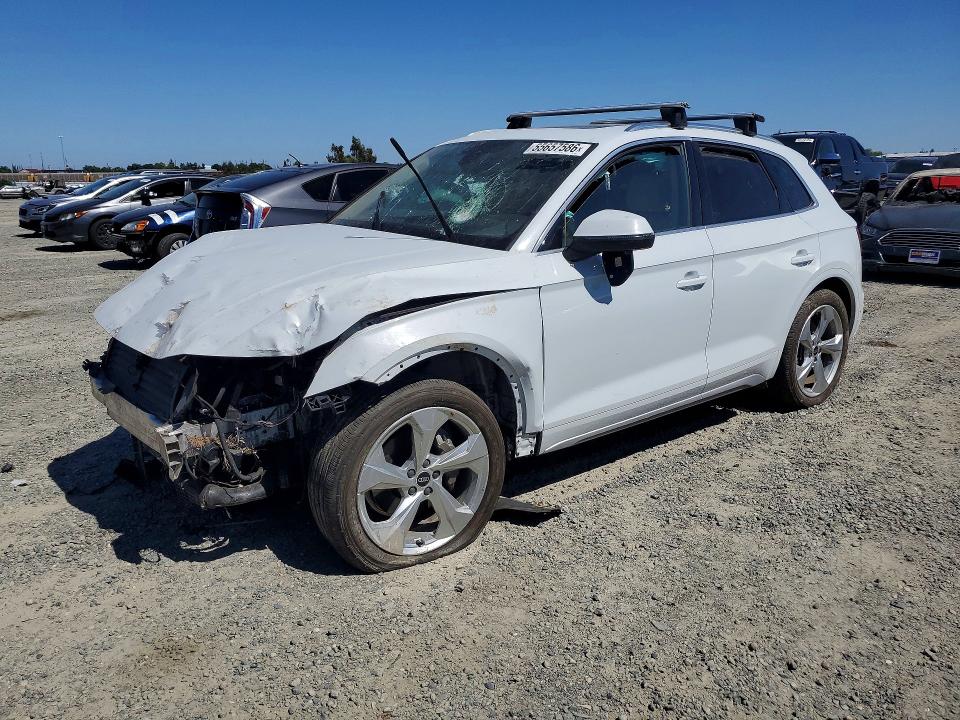 2021 Audi Q5 VIN WA1CAAFY8M2009059 COPART salvage auction — FRONT END, CA - SALVAGE CERTIFICATE, sold $4,450 on 2026-07-21 (photo 1)