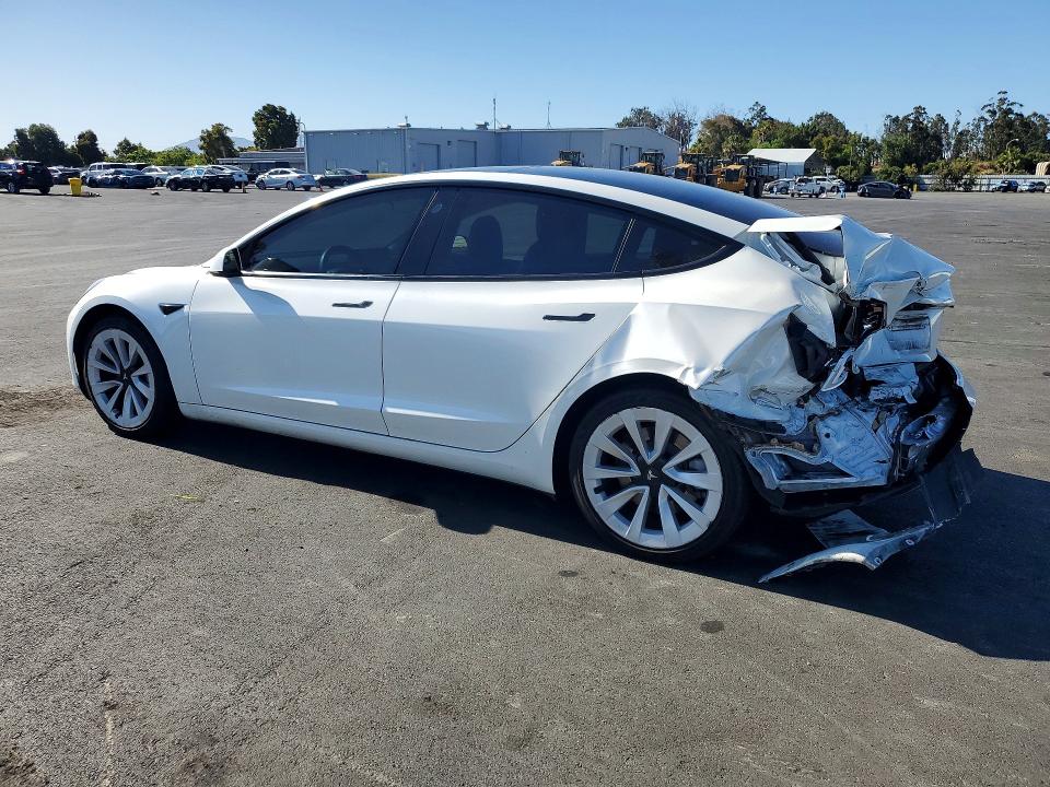 2021 Tesla Model 3 VIN 5YJ3E1EB3MF002511 COPART salvage auction — REAR END, Ca - Salvage Certificate, sold $3,400 on 2026-07-06 (photo 2)