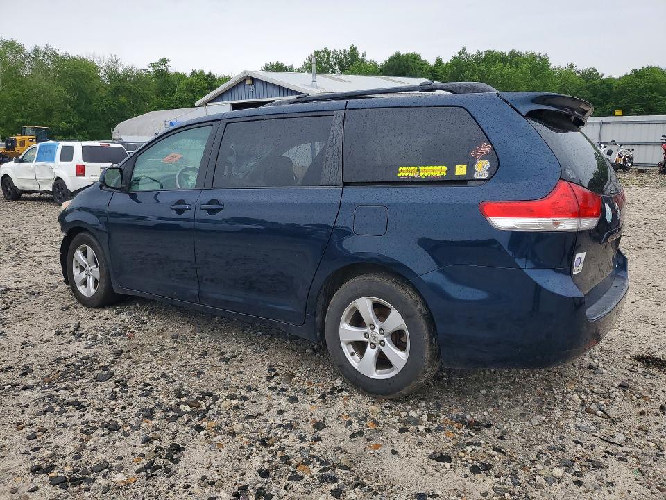 2011 Toyota Sienna VIN 5TDKK3DC8BS045597 COPART salvage auction — FRONT END, MA - CERT OF TITLE-RECONSTRCTD COLL, sold $850 on 2026-07-22 (photo 2)