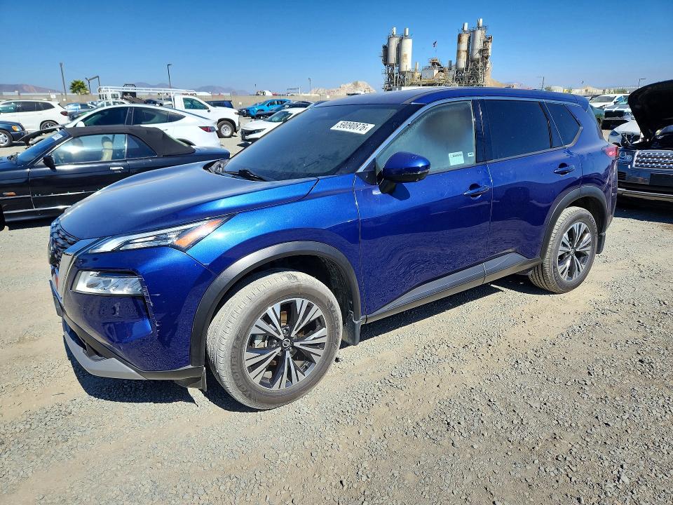 2021 Nissan Rogue VIN JN8AT3BA3MW008829 COPART salvage auction — BURN, Ca - Salvage Certificate, sold $5,300 on 2026-07-28 (photo 1)