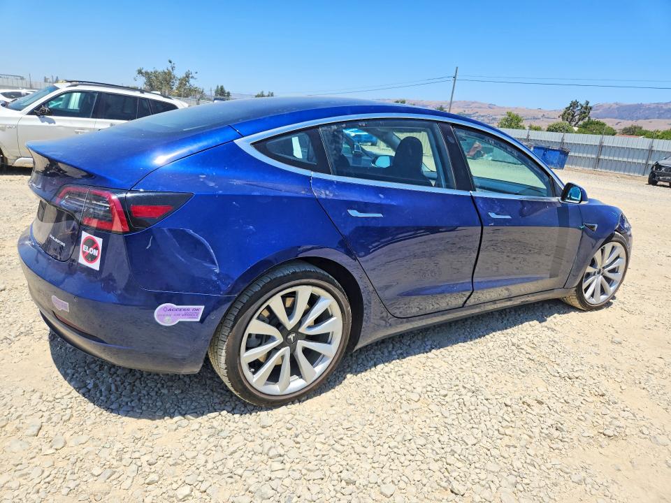 2018 Tesla VIN 5YJ3E1EB9JF146608 COPART salvage auction — FRONT END, Ca - Salvage Certificate, sold $8,500 on 2026-07-14 (photo 3)