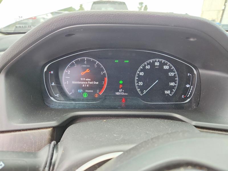 2018 Honda Accord VIN 1HGCV1F94JA013647 COPART salvage auction — REAR END, Or - Salvage Title Certificate, sold $4,650 on 2026-07-27 (photo 9)