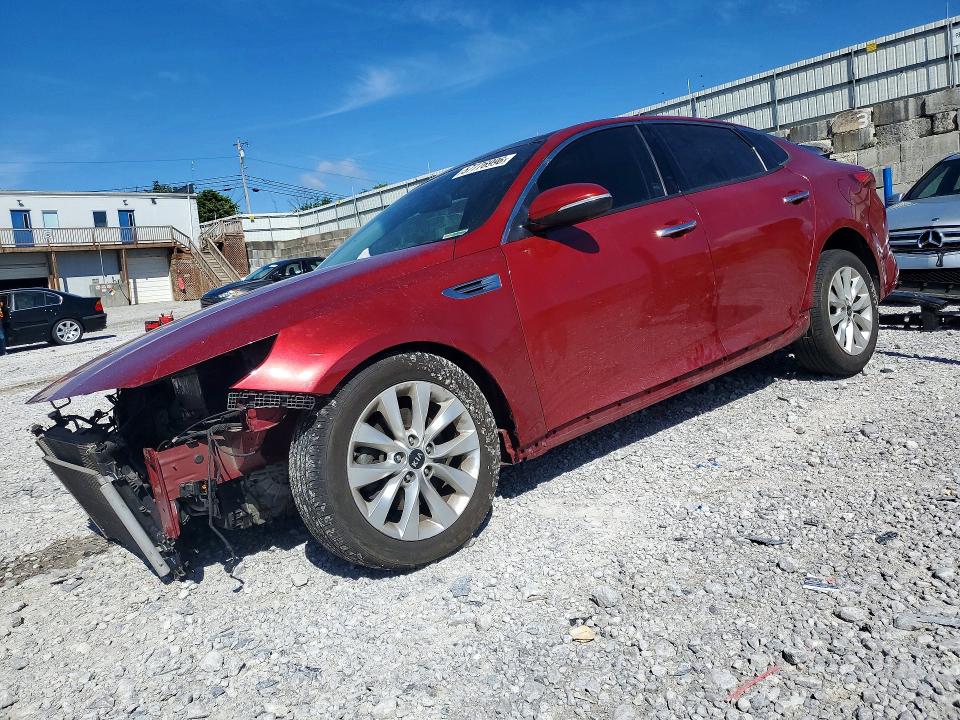 2018 Kia Optima VIN 5XXGT4L36JG218818 COPART salvage auction — FRONT END, Oh - Cert Of Title-Salvage, sold $975 on 2026-07-24 (photo 1)