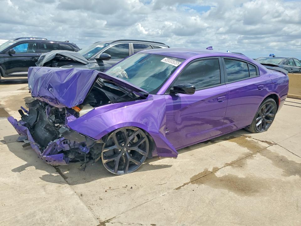 2023 Dodge Charger VIN 2C3CDXBG7PH618656 COPART salvage auction — FRONT END, Tx - Certificate Of Title, sold $1,200 on 2026-07-09 (photo 1)