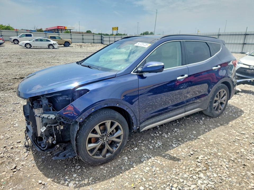 2018 Hyundai Santa fe VIN 5XYZWDLA5JG565647 COPART salvage auction — FRONT END, Il - Salvage Certificate, sold $3,950 on 2026-07-13 (photo 1)