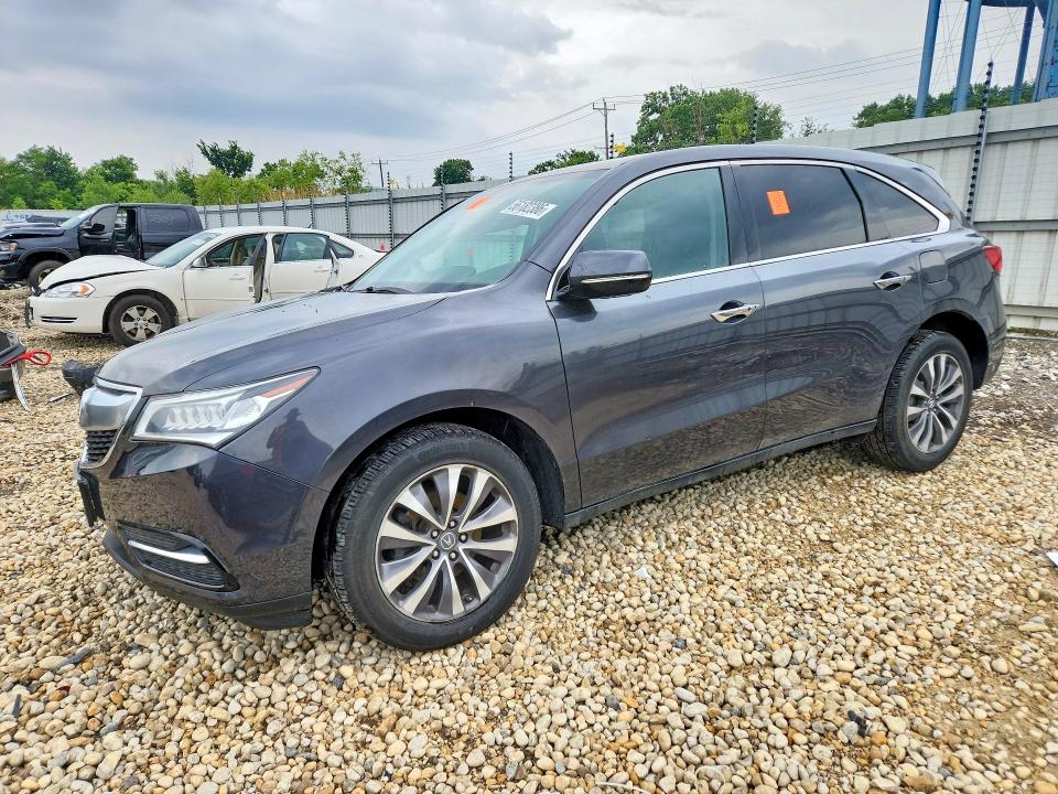 2016 Acura VIN 5FRYD4H40GB029921 COPART salvage auction — FRONT END, Il - Salvage Certificate, sold $2,950 on 2026-07-31 (photo 1)