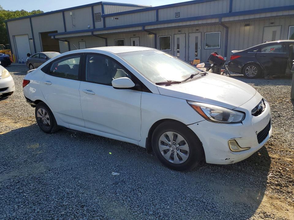 2015 Hyundai Accent VIN KMHCT4AE6FU799463 COPART salvage auction — FRONT END, Nc - Salvage Certificate Of Title, sold $725 on 2026-07-16 (photo 4)