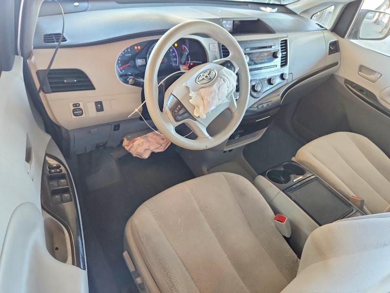2012 Toyota Sienna VIN 5TDKK3DC0CS278469 COPART salvage auction — FRONT END, CA - SALVAGE CERTIFICATE, sold $1,250 on 2026-07-27 (photo 8)