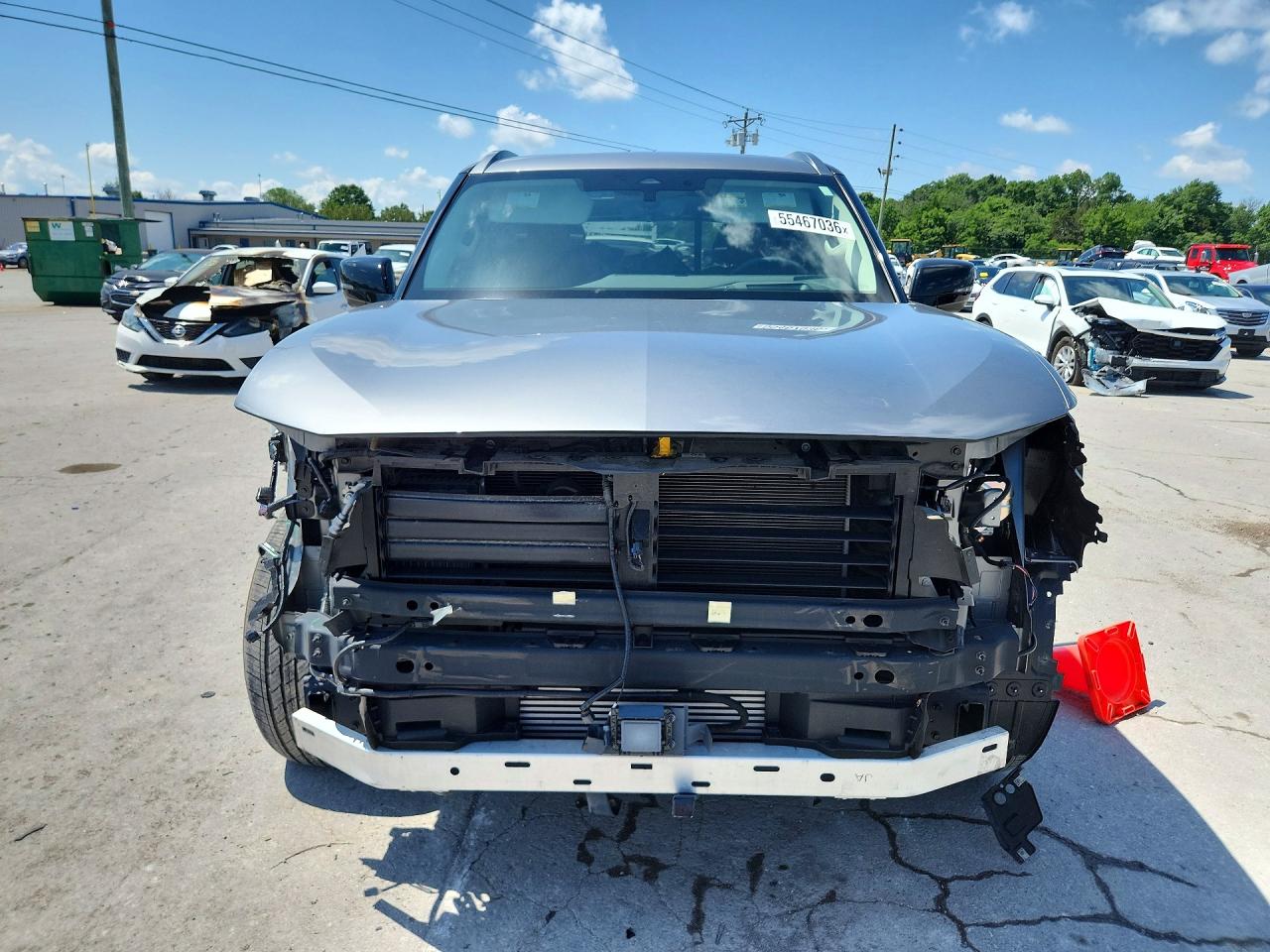 2025 Infiniti QX80 VIN JN8AZ3DBXS9400349 COPART salvage auction — Front End, TN - SALVAGE CERTIFICATE, sold $43,000 on 2026-06-29 (photo 5)