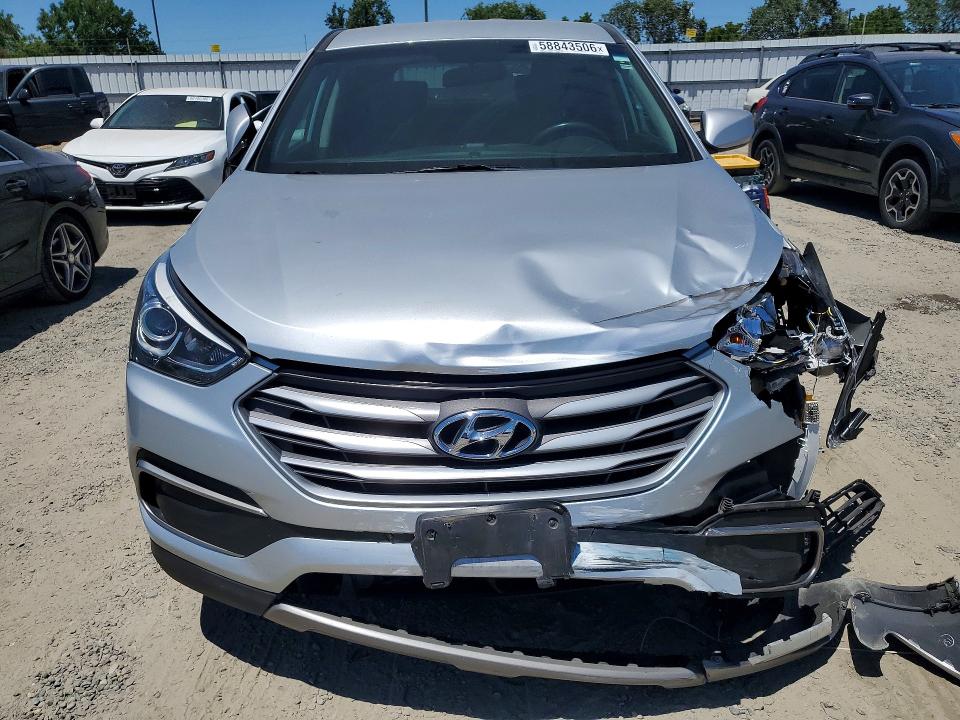 2018 Hyundai Santa fe VIN 5XYZT3LBXJG538441 COPART salvage auction — FRONT END, Ca - Salvage Certificate, sold $1,900 on 2026-07-07 (photo 5)