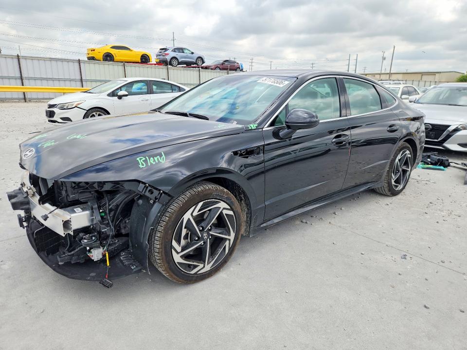 2026 Hyundai Sonata VIN KMHL64JA0TA554997 COPART salvage auction — FRONT END, TX - SALVAGE VEHICLE TITLE, sold $4,300 on 2026-07-28 (photo 1)