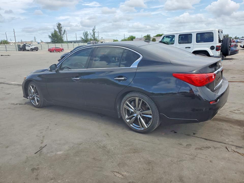 2015 Infiniti Q50 VIN JN1AV7AP4FM790708 COPART salvage auction — DAMAGE HISTORY, Fl - Certificate Of Title, sold $4,400 on 2026-07-06 (photo 2)