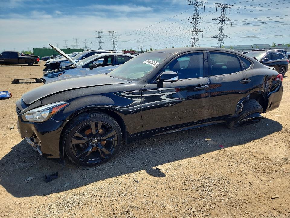 2019 Infiniti Q70 VIN JN1BY1AR1KM585559 COPART salvage auction — FRONT END, Il - Salvage Certificate, sold $1,650 on 2026-07-07 (photo 1)