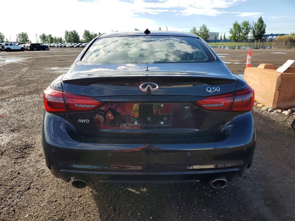 2024 Infiniti Q50 VIN JN1EV7CR7RM631721 COPART salvage auction — FRONT END, Ab - Bos - Salvage, sold $3,600 on 2026-07-28 (photo 6)