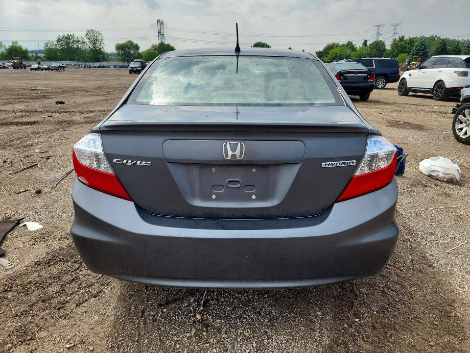 2012 Honda Civic VIN JHMFB4F24CS004029 COPART salvage auction — SIDE, Il - Salvage Certificate, sold $425 on 2026-07-09 (photo 6)